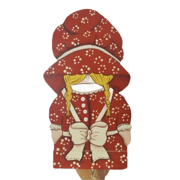 Wooden Grandmother & Granddaughter Mantle Sitter Decor Folk Art Shelf Accent - Picture 3 of 9